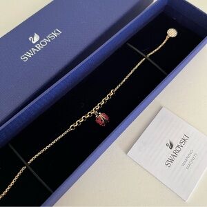 Swarovski ladybug pavé gold bracelet